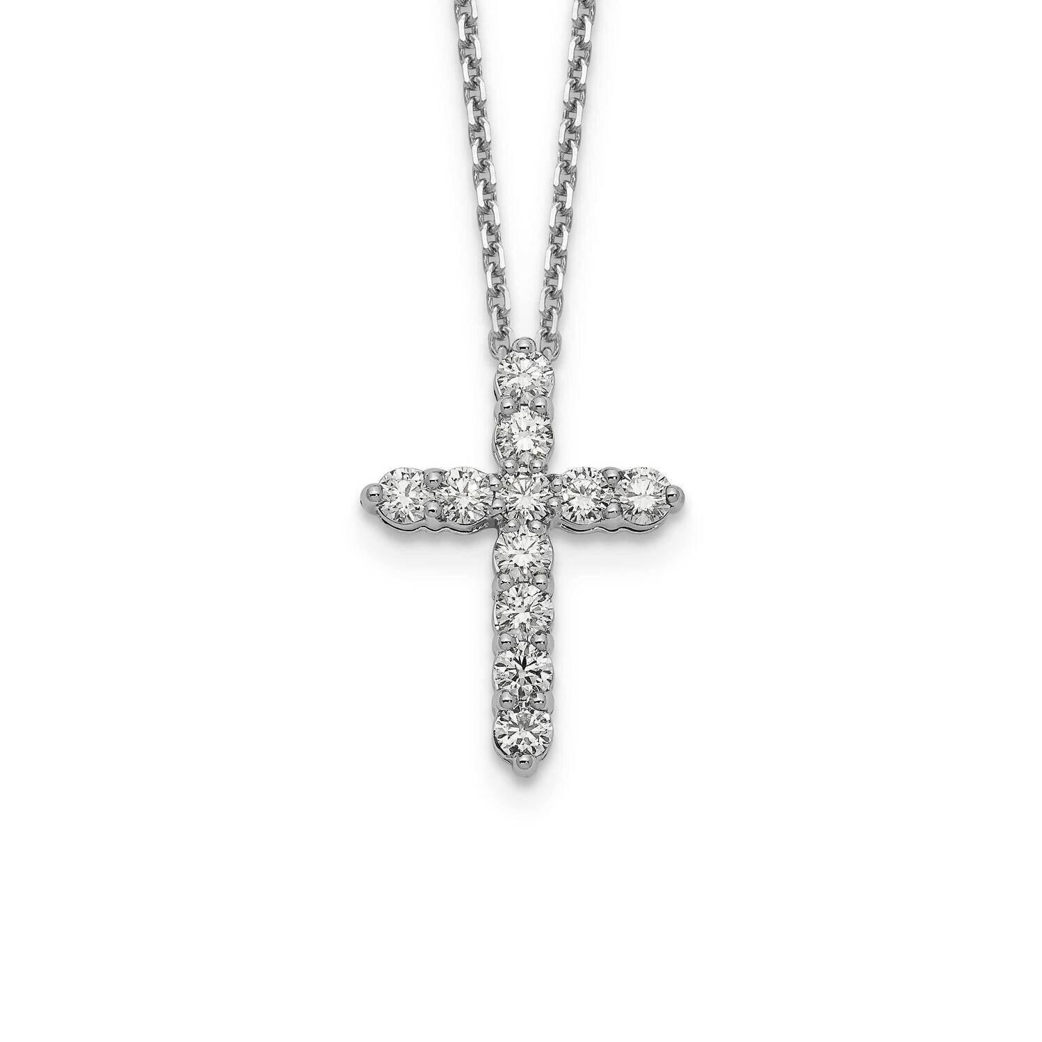 Cross Pendant with Chain 14k White Gold PM1000-100-WA, MPN: PM1000-100-WLD, 191101414596