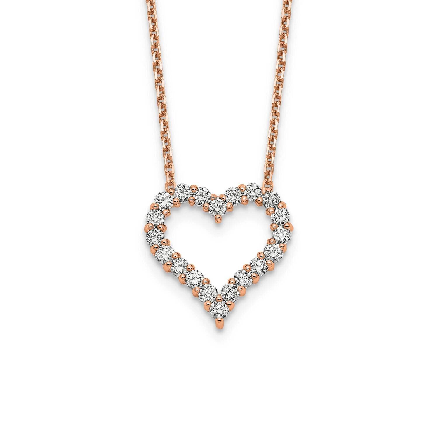 Heart Pendant with Chain 14k Rose Gold PM1001-100-RA, MPN: PM1001-100-RLD, 191101414572