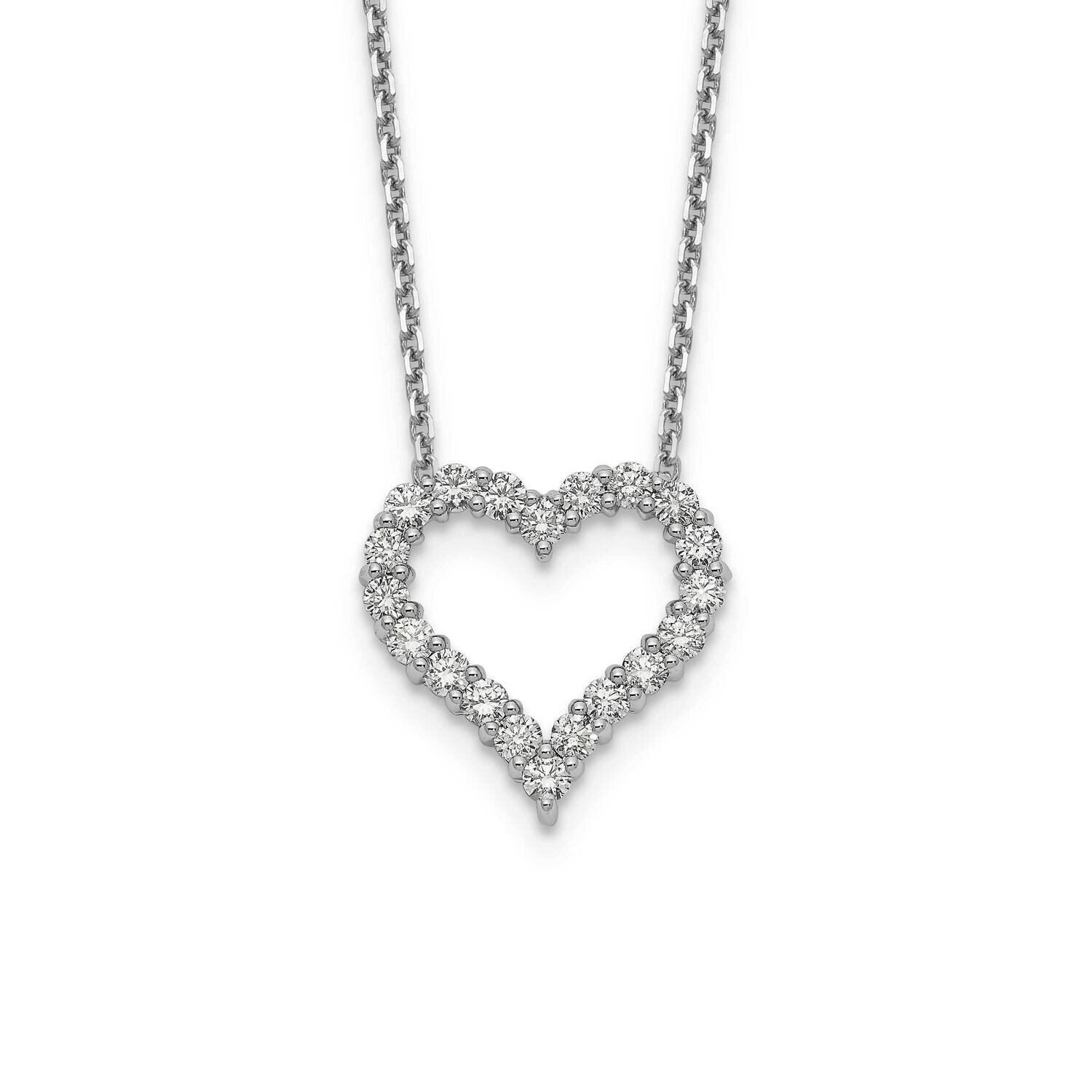 Heart Pendant with Chain 14k White Gold PM1001-100-WA, MPN: PM1001-100-WLD, 191101806087