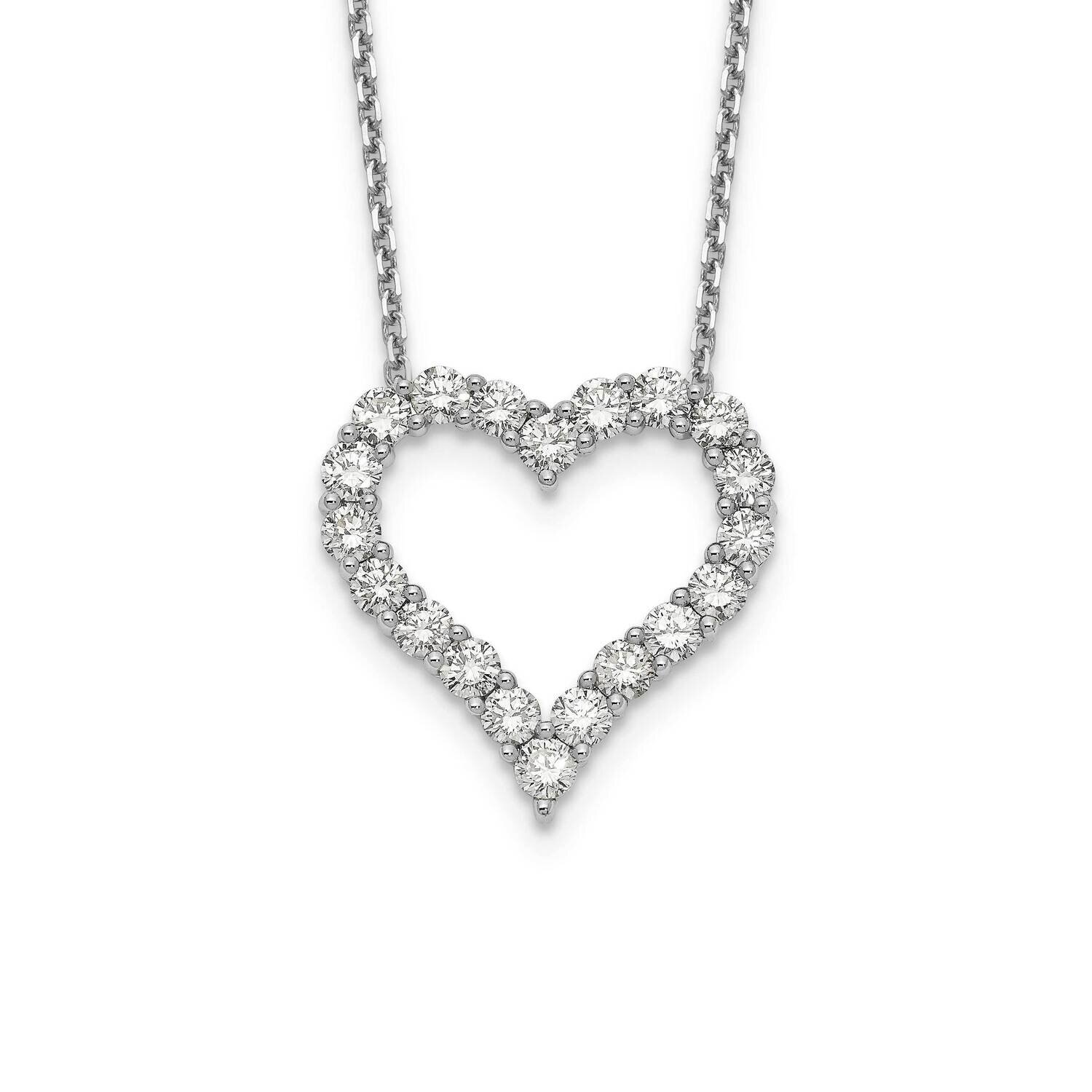 Heart Pendant with Chain 14k White Gold PM1001-200-WA, MPN: PM1001-200-WLD, 191101806148