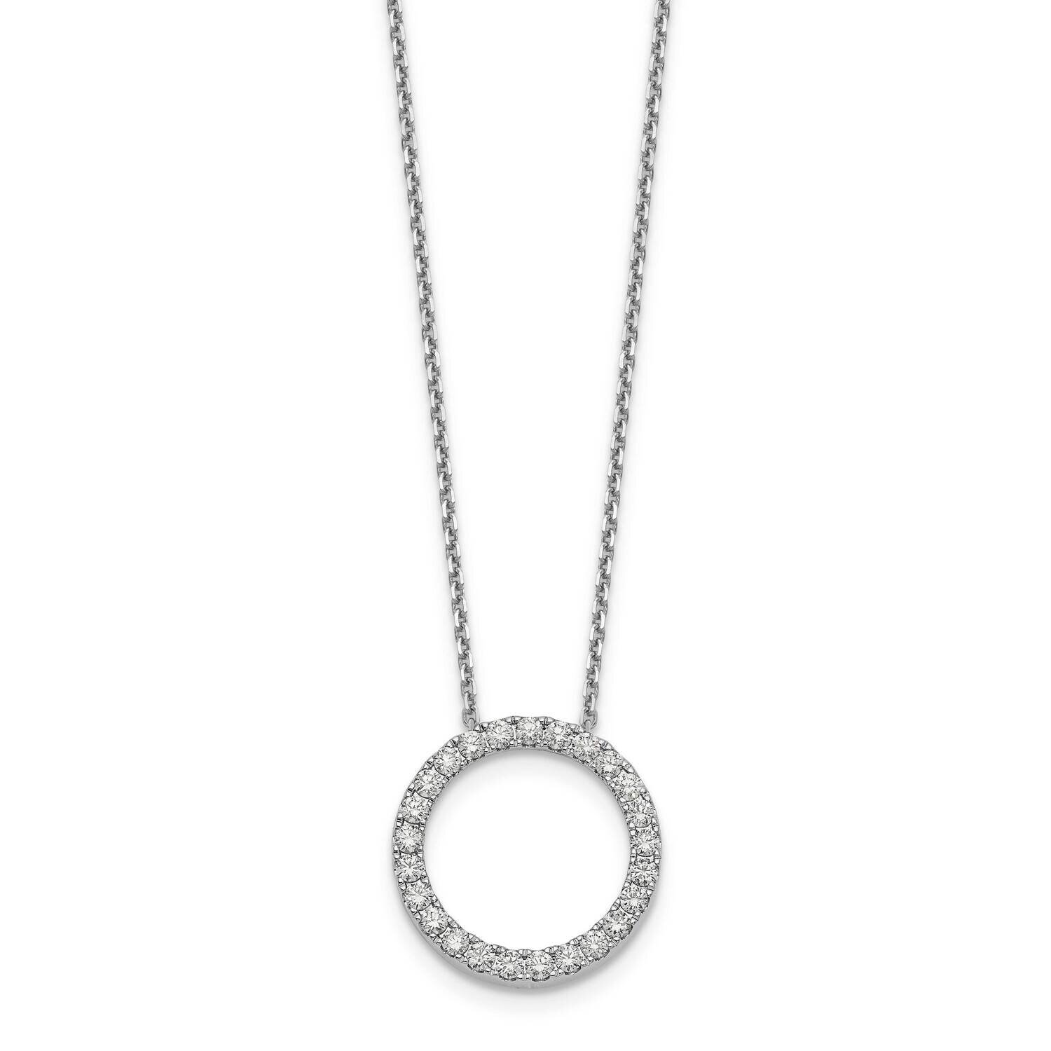 Circle Pendant with Chain 14k White Gold Diamond PM1002-100-WAA, MPN: PM1002-100-WA, 883957465104