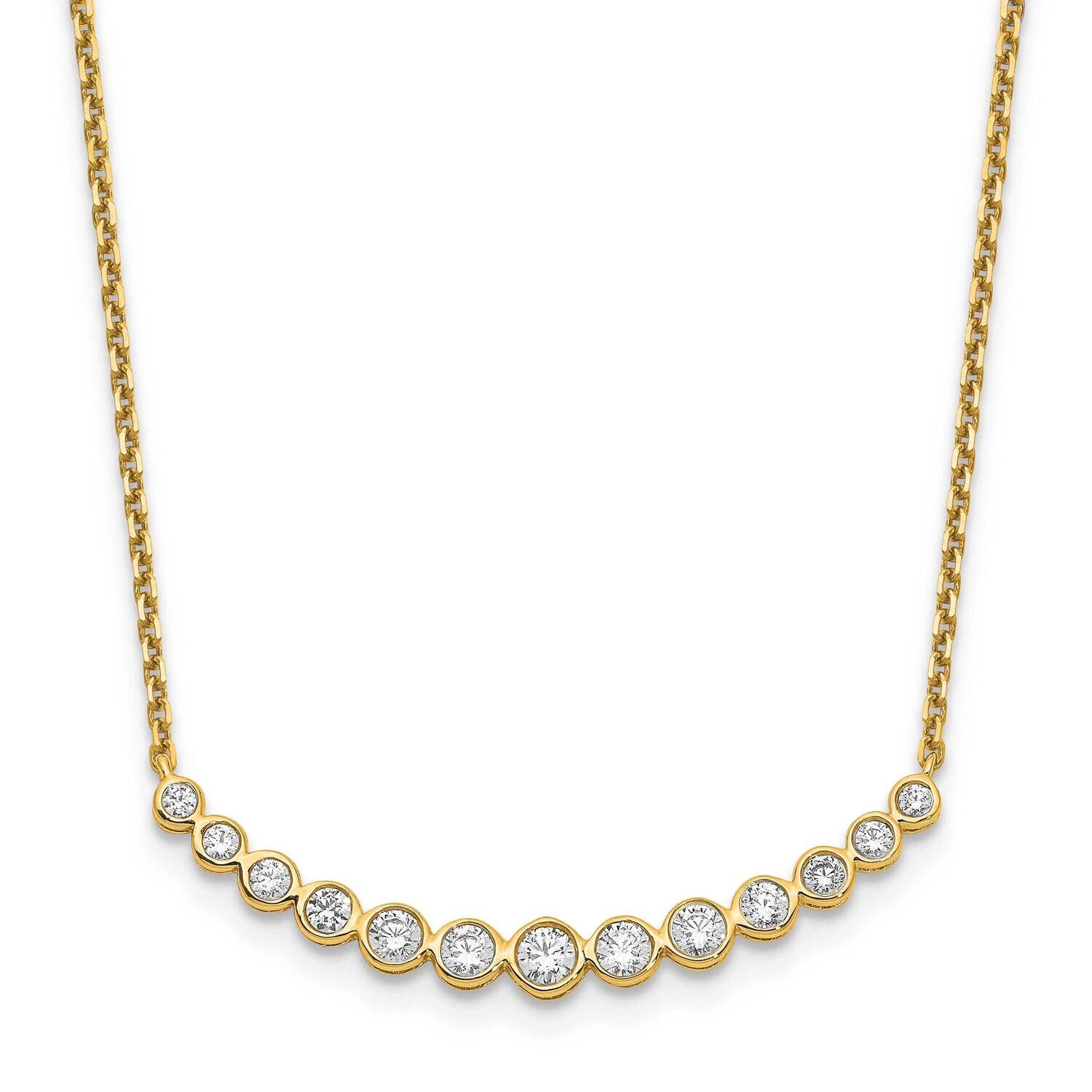Diamond Vs/Si, D E F, Fashion Pendant Necklace 14k Yellow Gold True Origin Lab Grown PM1005-075-YLD-18
