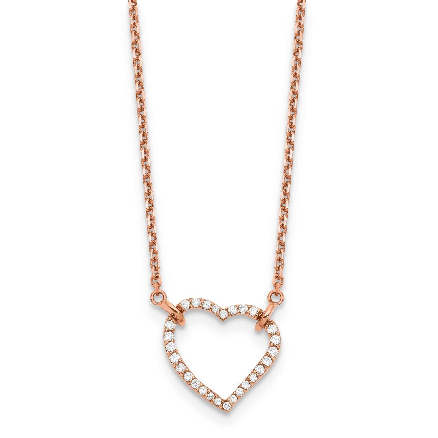 Diamond Necklace 14k Rose Gold PM1006-020-RA-18, MPN: PM1006-020-RA-18, 883957274522