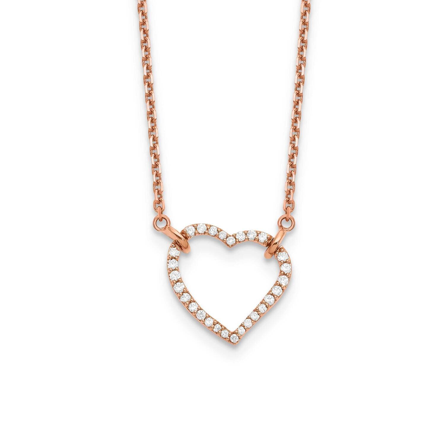 14Kr True Origin Vs/Si, D E F, Heart Pendant with Chain Lab Grown Diamond PM1006-020-RLD-18, MPN: P…