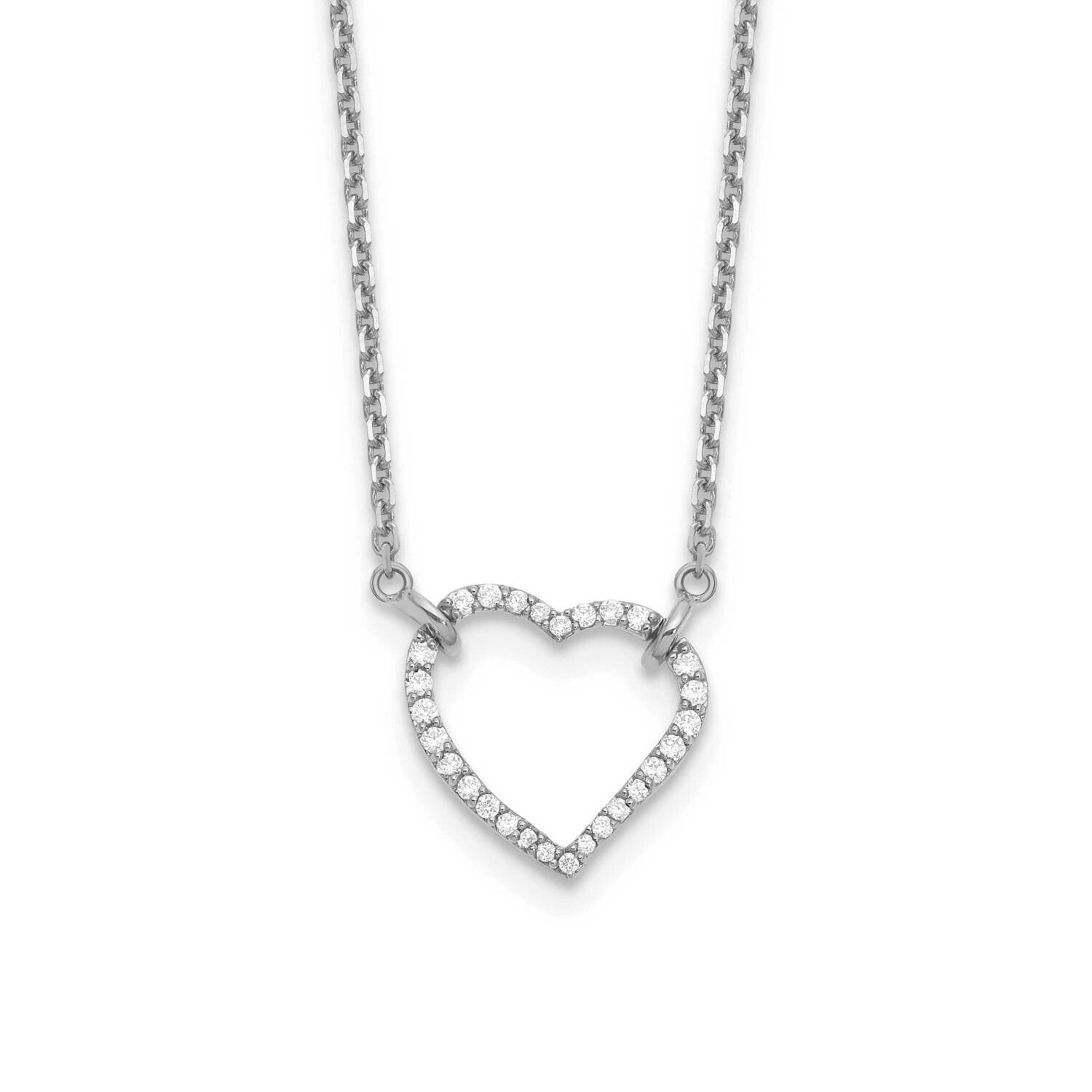 Heart Pendant Necklace 14k White Gold PM1006-020-WA-18, MPN: PM1006-020-WLD-18, 191101414626