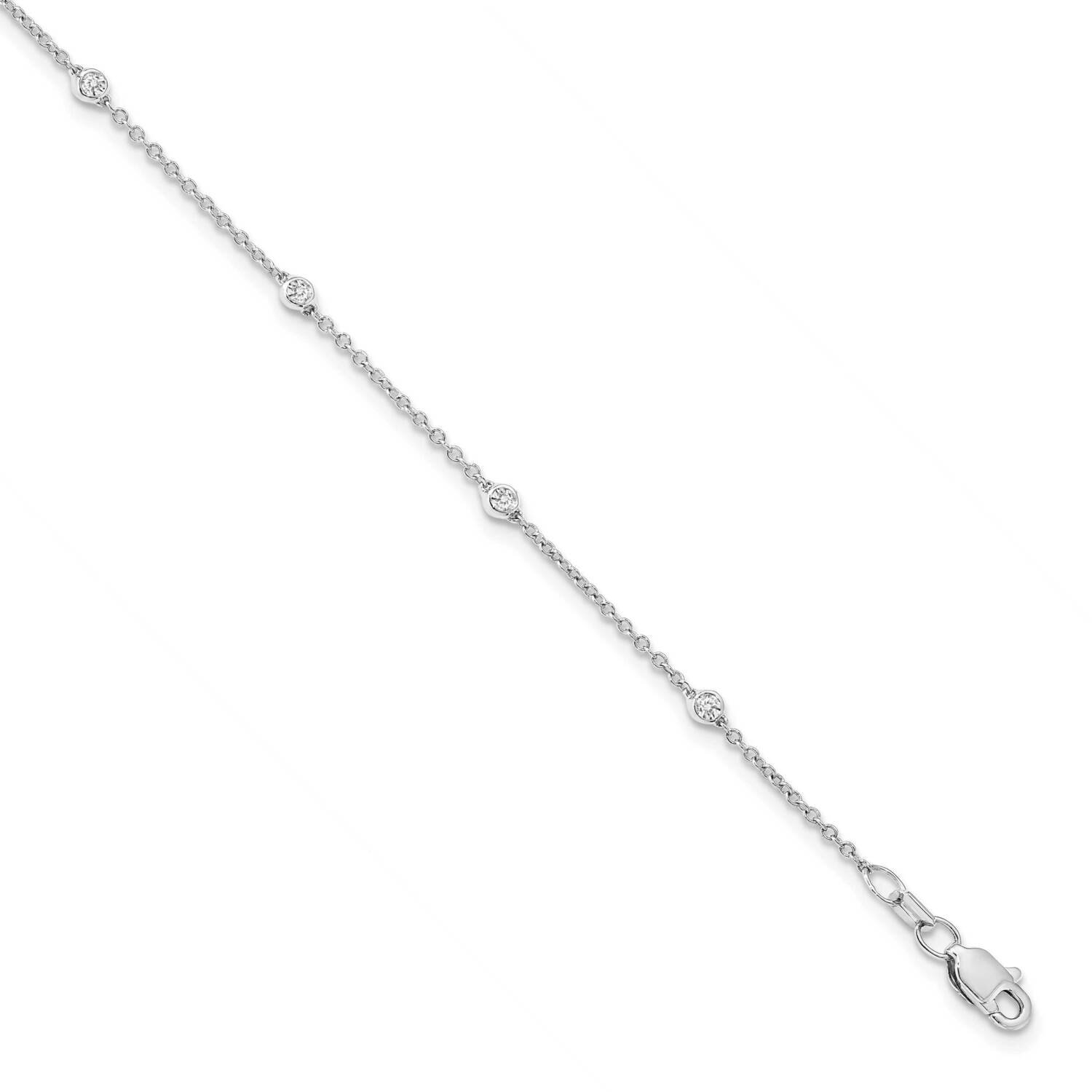 Diamond Vs/Si, D E F, Cable Station Bracelet 14k White Gold True Origin Lab Grown PM1007-015-WLD-7,…