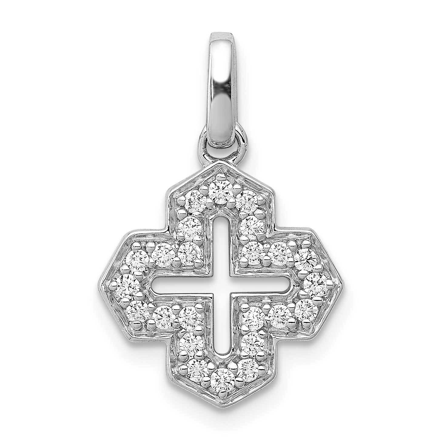 1/4Ct. Diamond Fancy Pendant 14k White Gold PM3699-025-WA, MPN: PM3699-025-WA, 883957274744