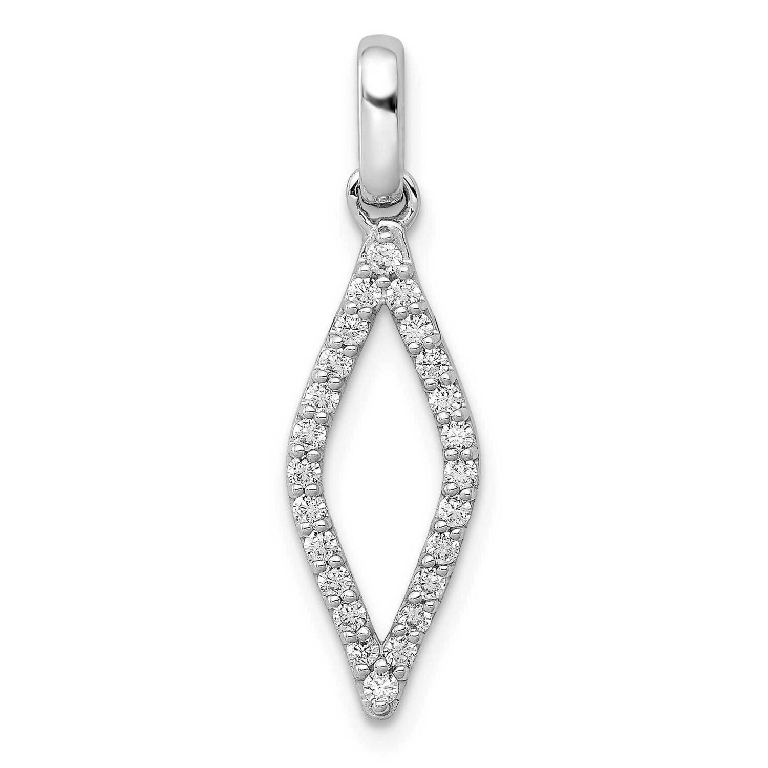 1/4Ct. Diamond Fancy Pendant 14k White Gold PM3703-025-WA, MPN: PM3703-025-WA, 883957274843