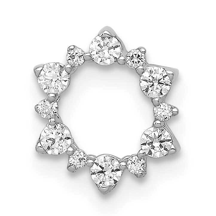Fancy Circle Chain Slide 14k White Gold Diamond PM3704-020-WA, MPN: PM3704-020-WA, 883957465524