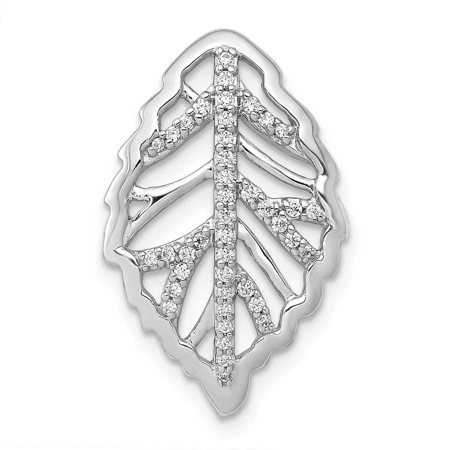 1/6Ct. Diamond Leaf Chain Slide 14k White Gold PM3707-016-WA, MPN: PM3707-016-WA, 883957465586