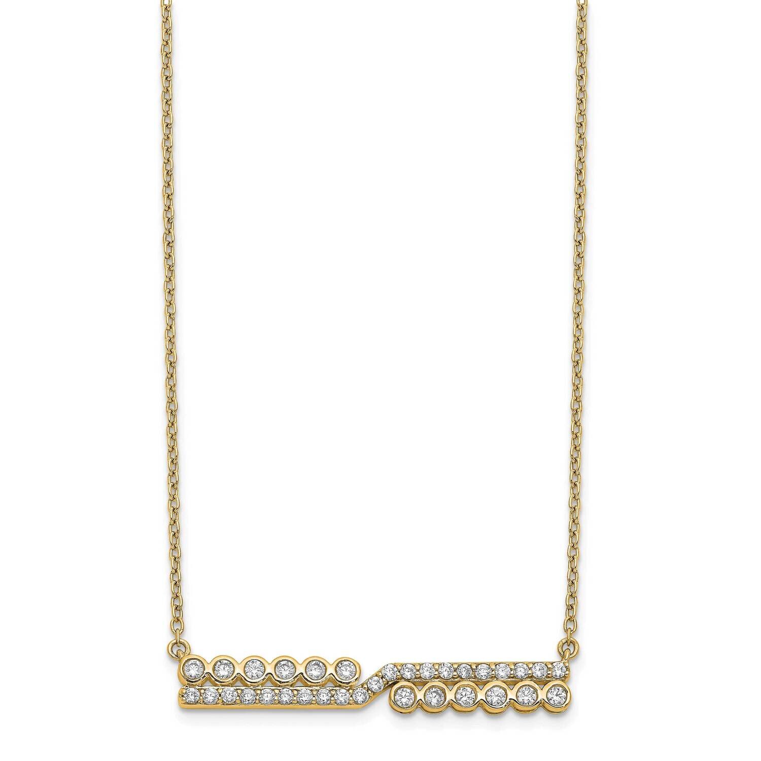 Si1/Si2, G H I, Bar Necklace 14k Yellow Gold Lab Grown Diamond PM3736-050-YLG, MPN: PM3736-050-YLG,…