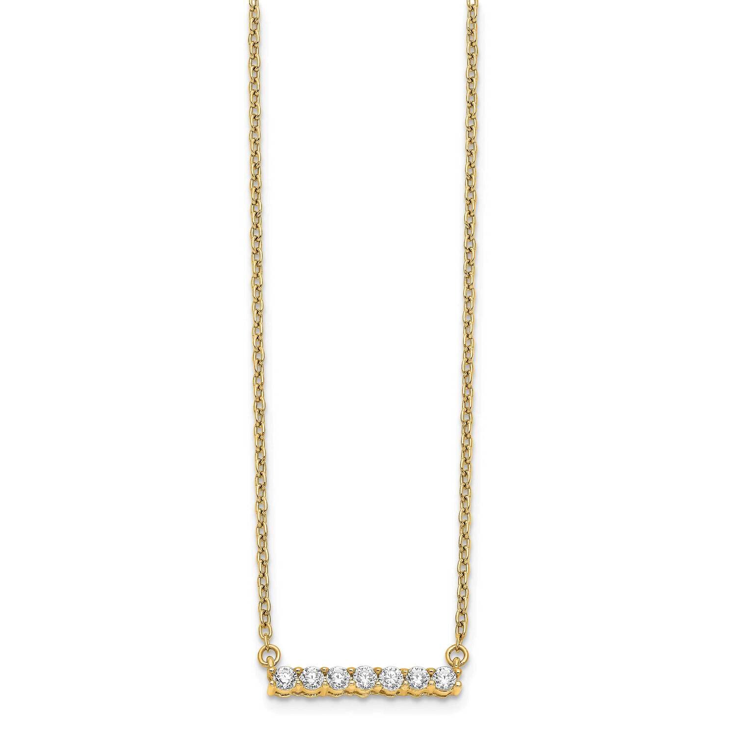 Si1/Si2, G H I, Bar Necklace 14k Yellow Gold Lab Grown Diamond PM3738-025-YLG, MPN: PM3738-025-YLG,…