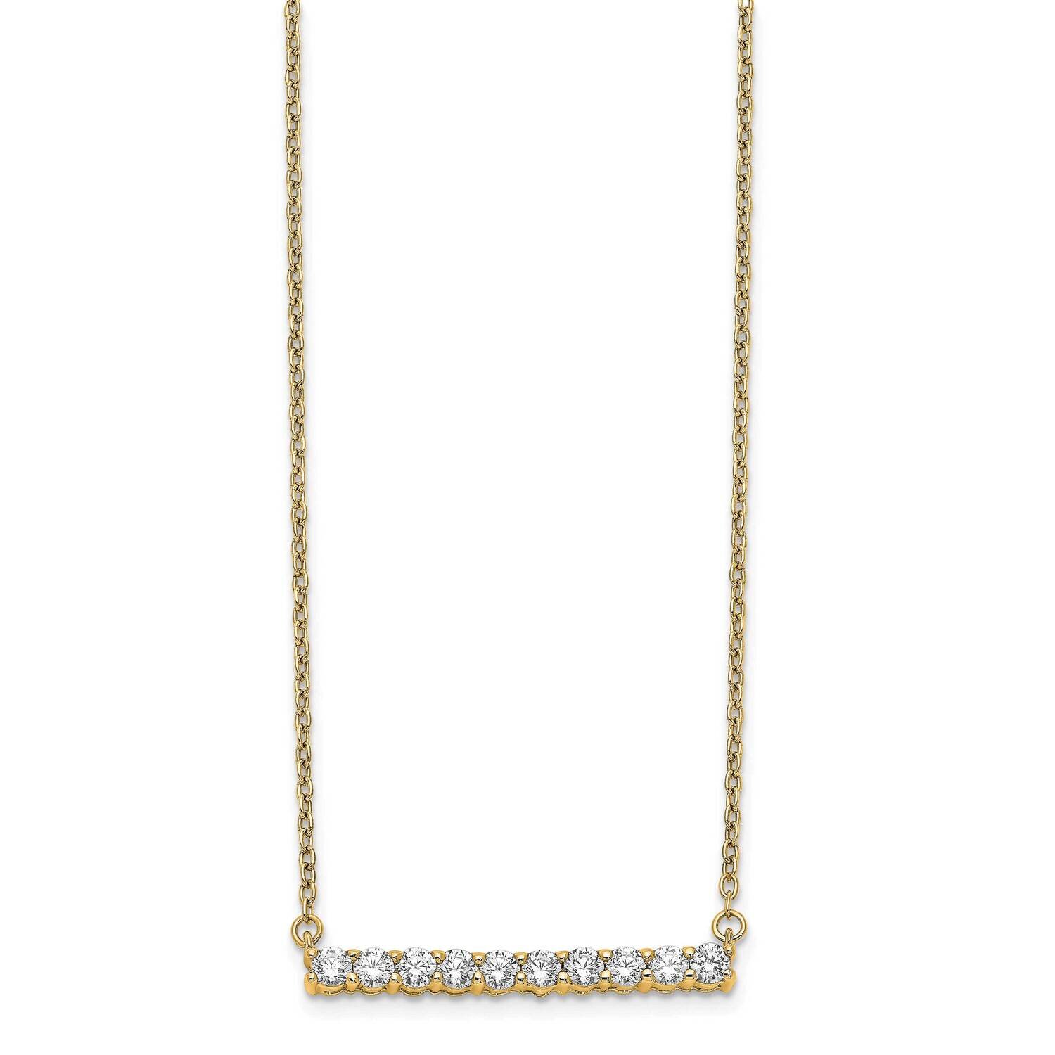 Si1/Si2, G H I, Bar Necklace 14k Yellow Gold Lab Grown Diamond PM3738-050-YLG, MPN: PM3738-050-YLG,…