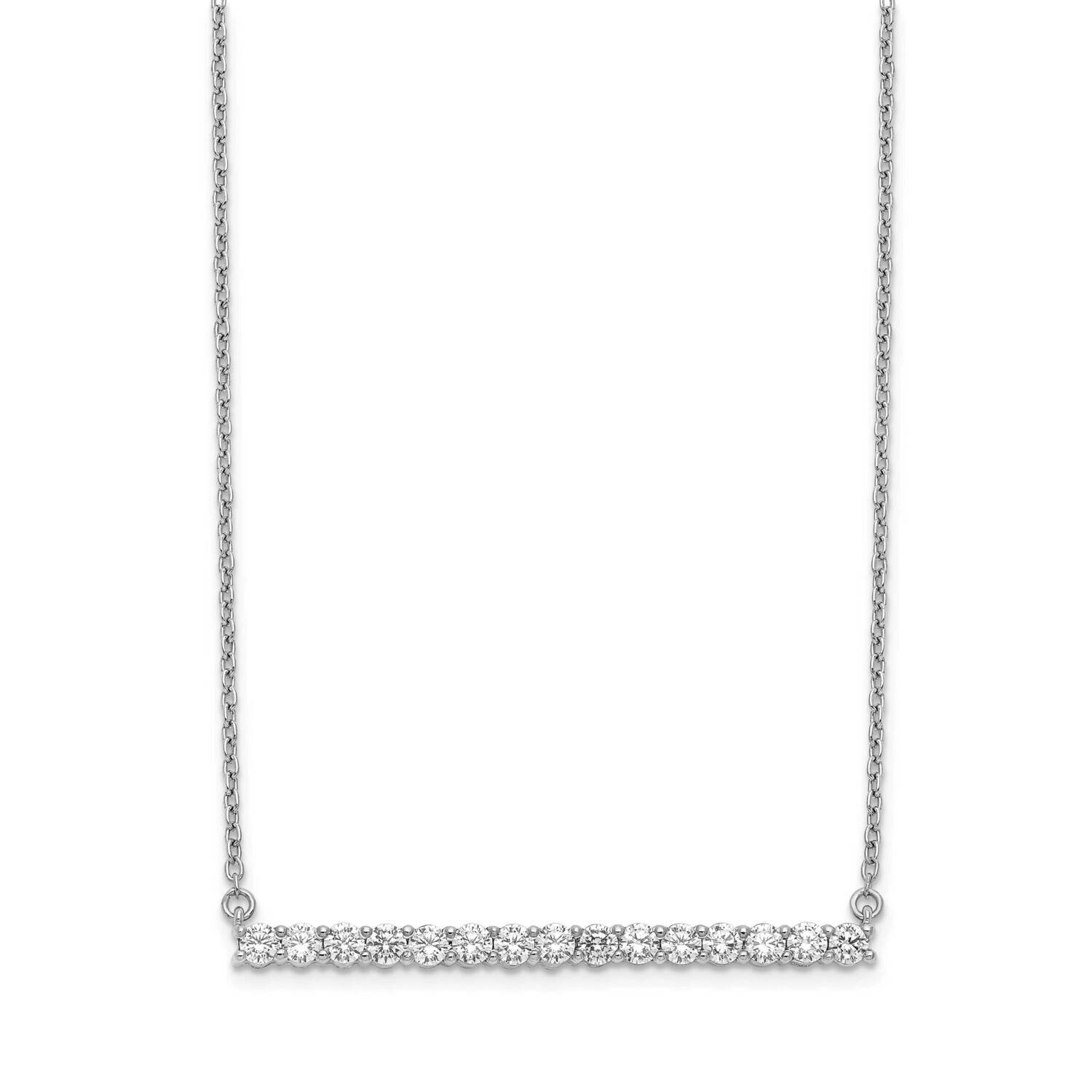 Bar Necklace 14k White Gold Diamond PM3738-075-WA, MPN: PM3738-075-WA, 883957465913