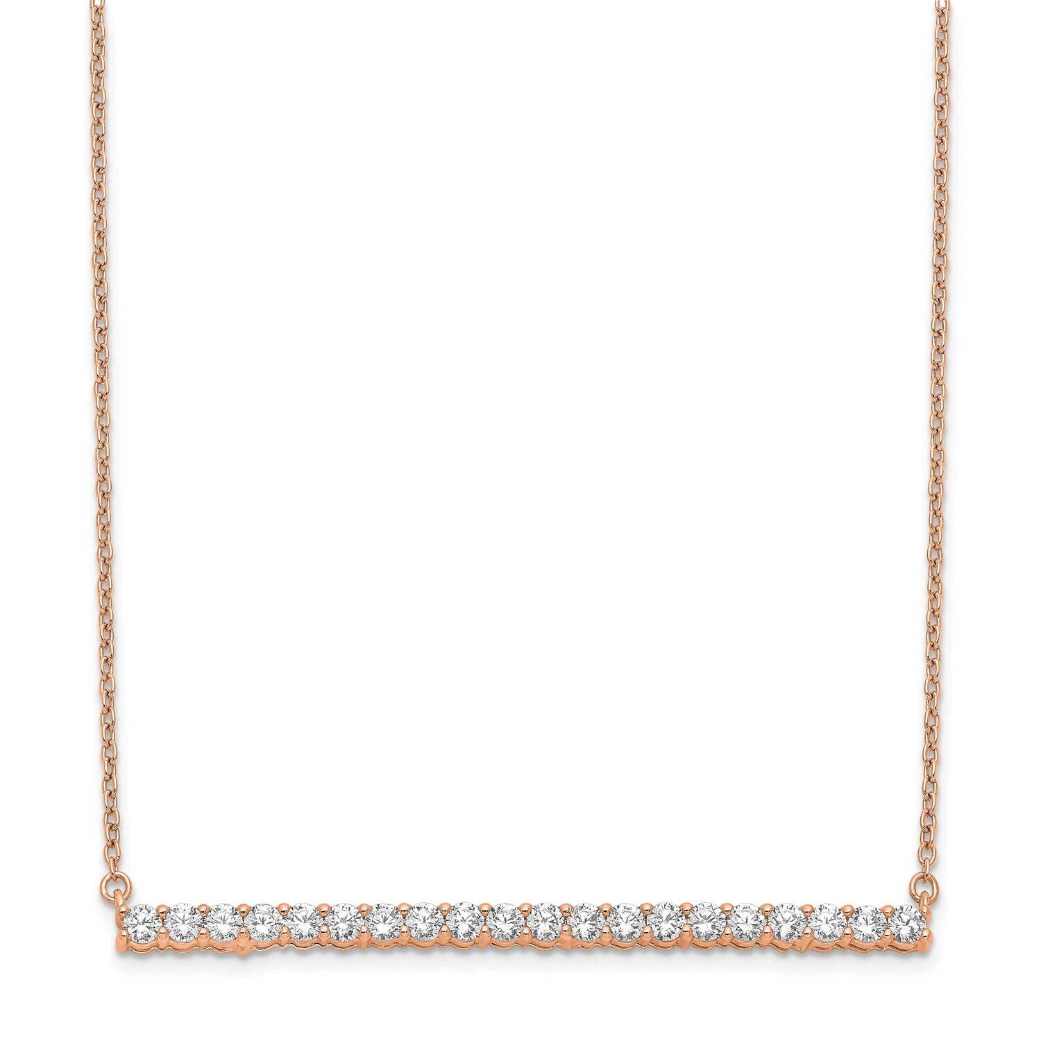 14Kr Si1/Si2, G H I, Bar Necklace Lab Grown Diamond PM3738-100-RLG, MPN: PM3738-100-RLG, 8839570799…