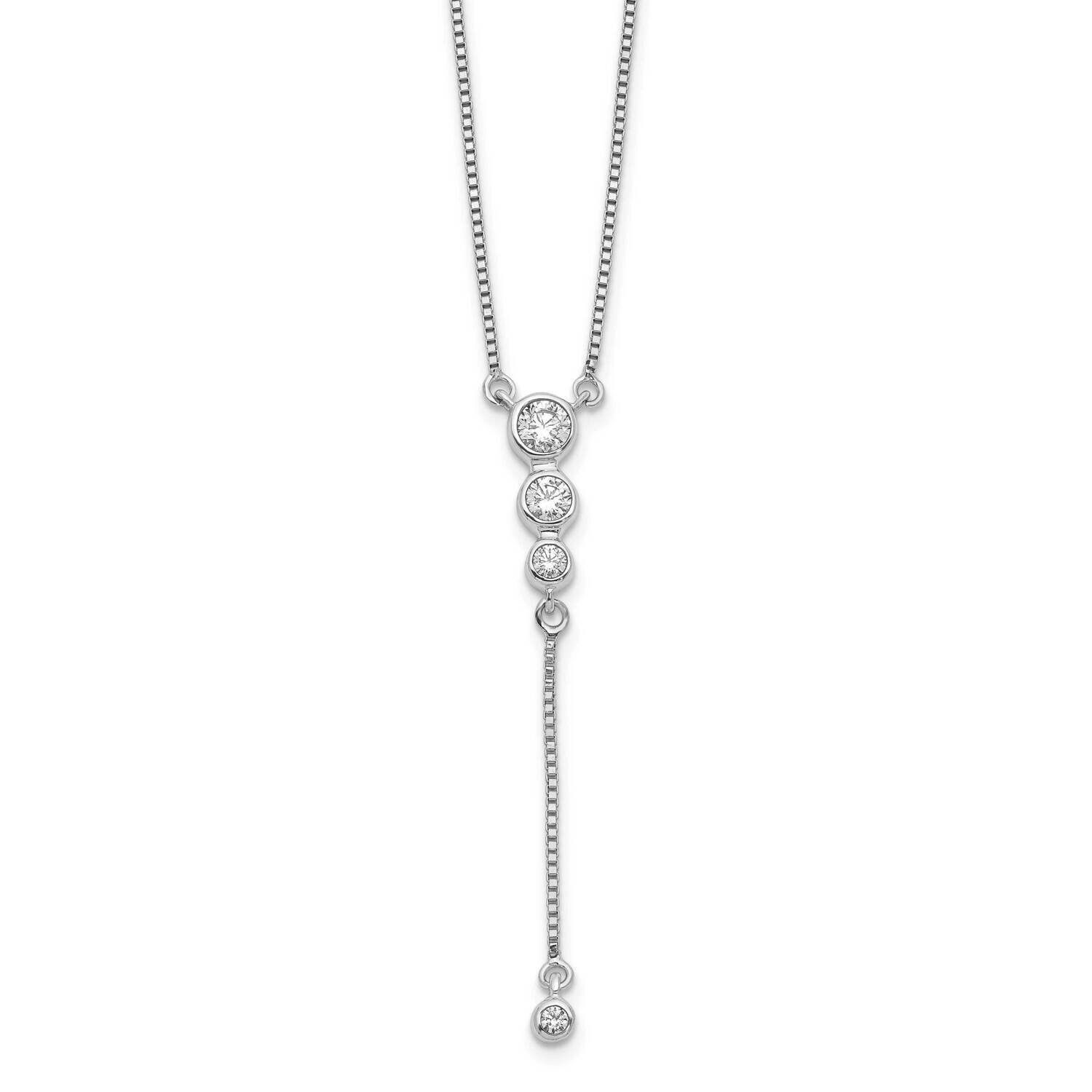 3-Stone with Dangle Necklace 14k White Gold Diamond PM3742-025-WA, MPN: PM3742-025-WA, 883957473697