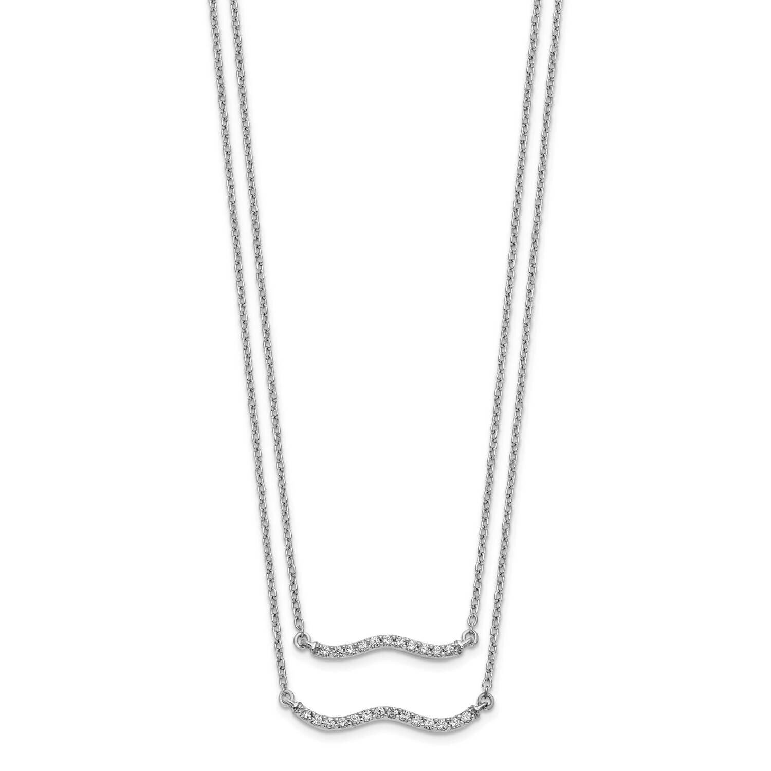 Double Strand Necklace 14k White Gold Diamond PM3749-025-WA, MPN: PM3749-025-WA, 883957488288