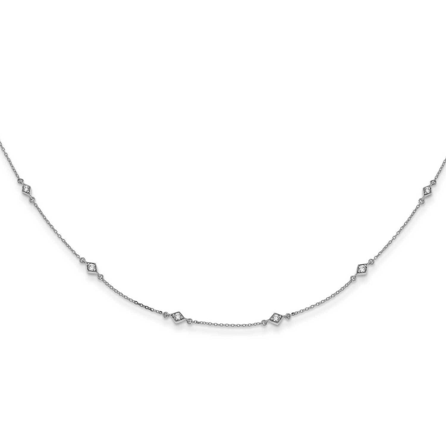 Multi Station Necklace 14k White Gold Diamond PM3754-050-WA, MPN: PM3754-050-WA, 883957488516