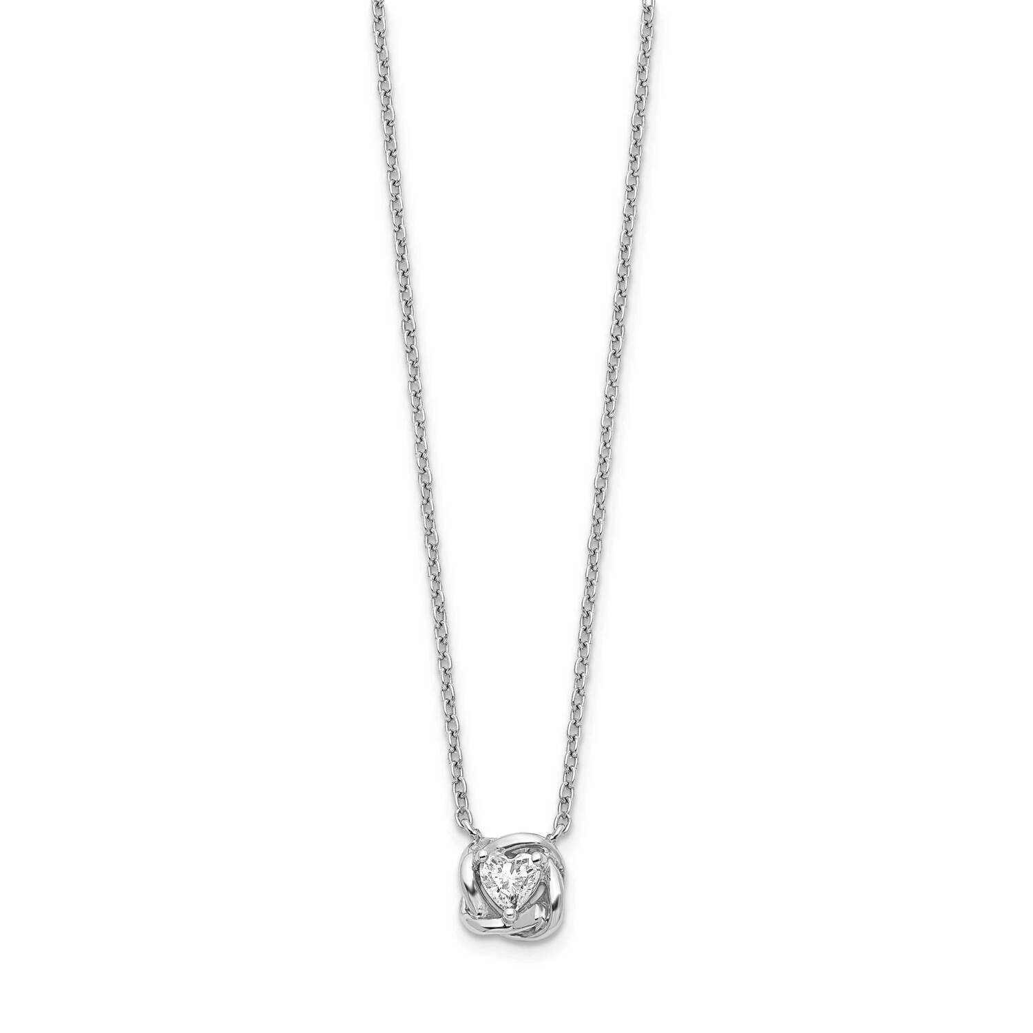 Heart Shaped Diamond Necklace 14k White Gold PM3776-025-WA, MPN: PM3776-025-WA, 883957085395