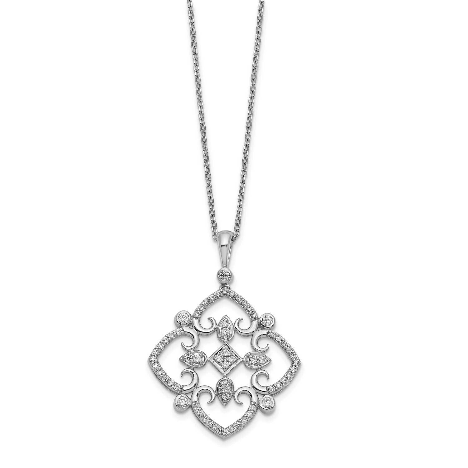 Vintage Necklace 14k White Gold Diamond PM3792-055-WA