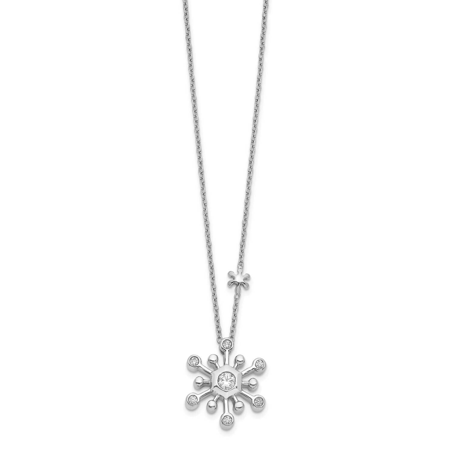 Snowflake Necklace 14k White Gold Diamond PM3813-025-WA