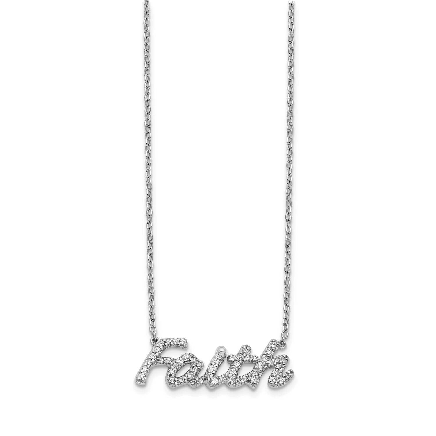 Faith Necklace 14k White Gold Diamond PM3815-025-WA