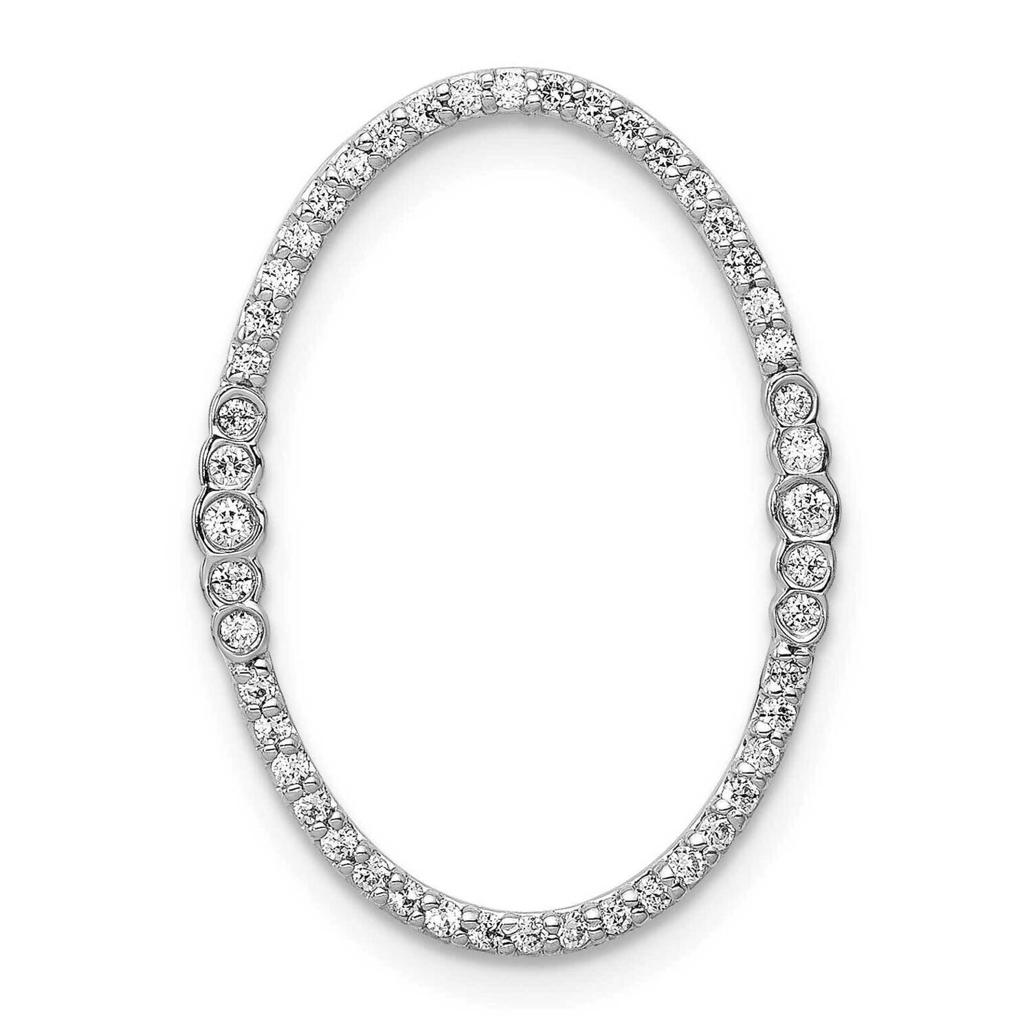 1/4Ct. Diamond Oval Chain Slide 14k White Gold PM3827-025-WA, MPN: PM3827-025-WA, 883957490083