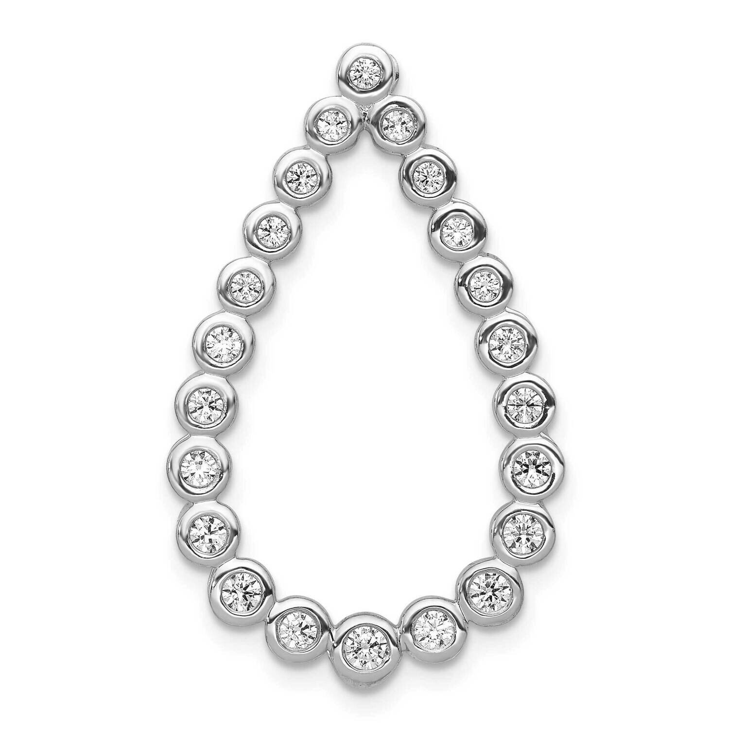 1/2Ct. Diamond Teardrop Chain Slide 14k White Gold PM3828-050-WA, MPN: PM3828-050-WA,