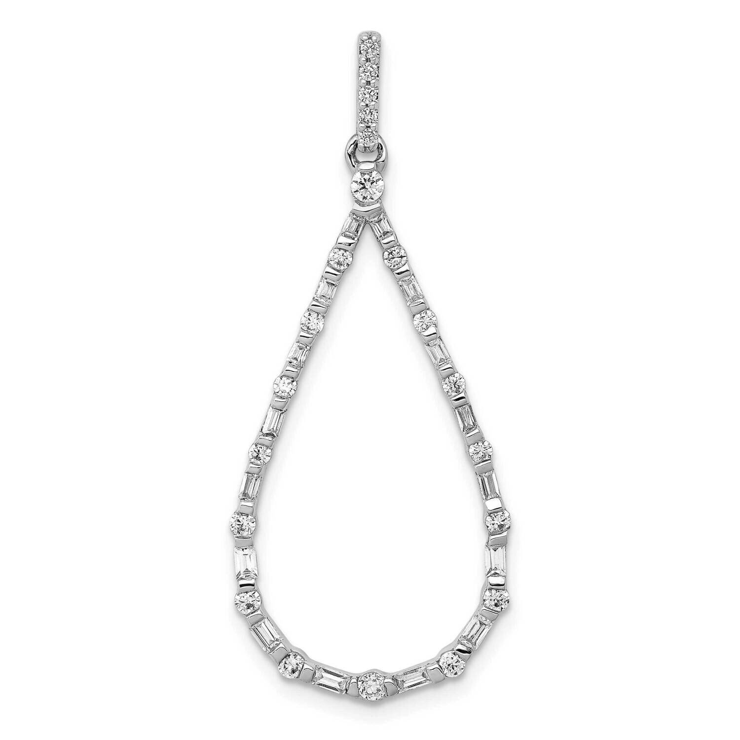 1/2Ct. Diamond Teardrop Pendant 14k White Gold PM3829-050-WA, MPN: PM3829-050-WA, 883957278353