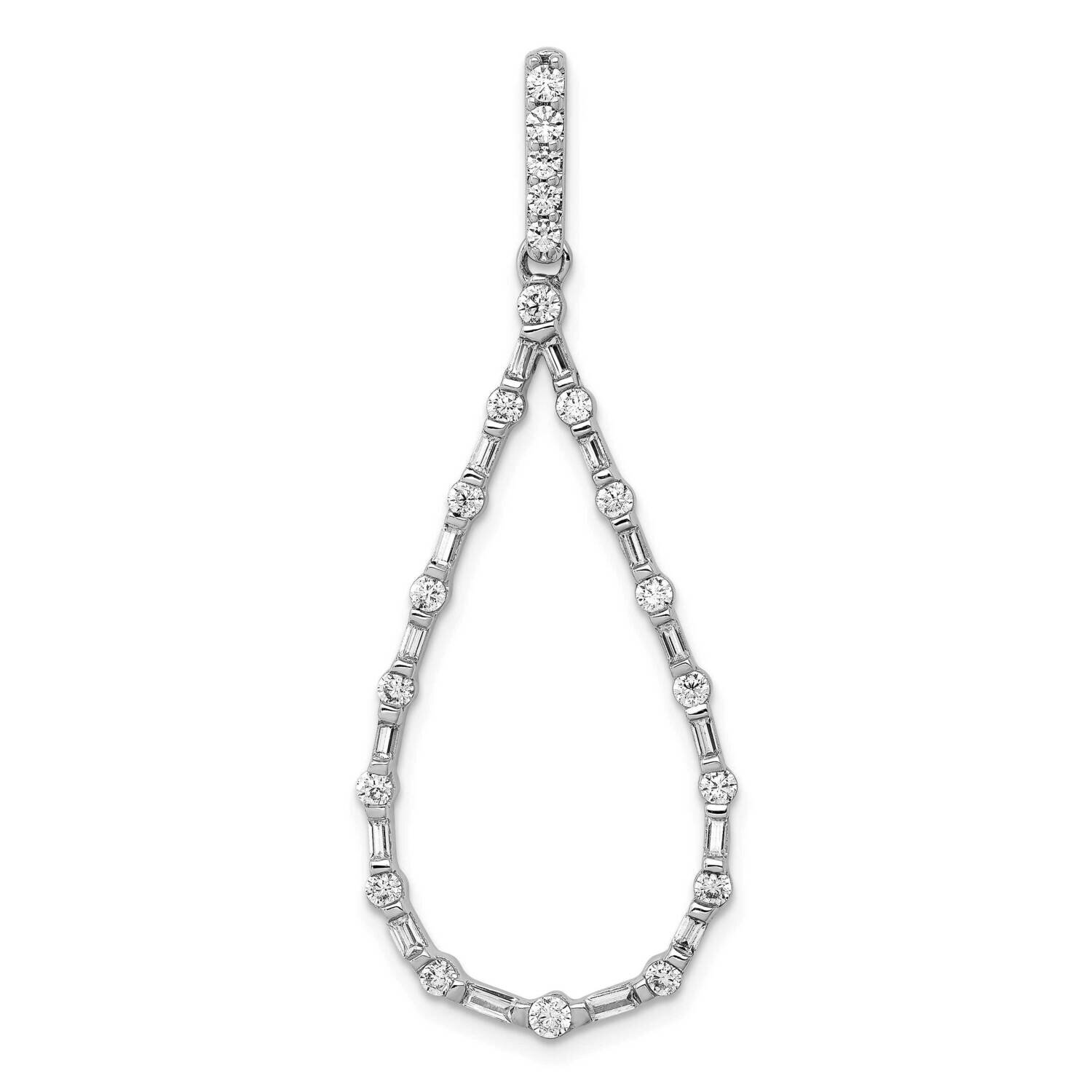 3/4Ct. Diamond Teardrop Pendant 14k White Gold PM3829-075-WA, MPN: PM3829-075-WA, 883957665429
