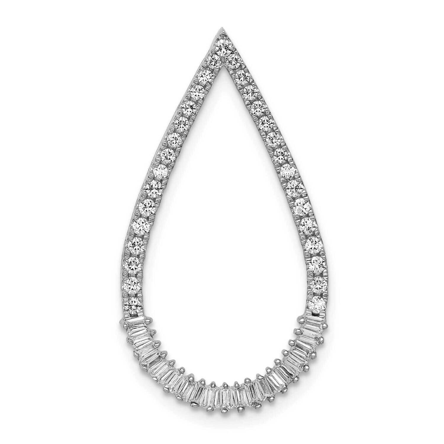 1/2Ct. Diamond Teardrop Chain Slide 14k White Gold PM3830-050-WA, MPN: PM3830-050-WA,