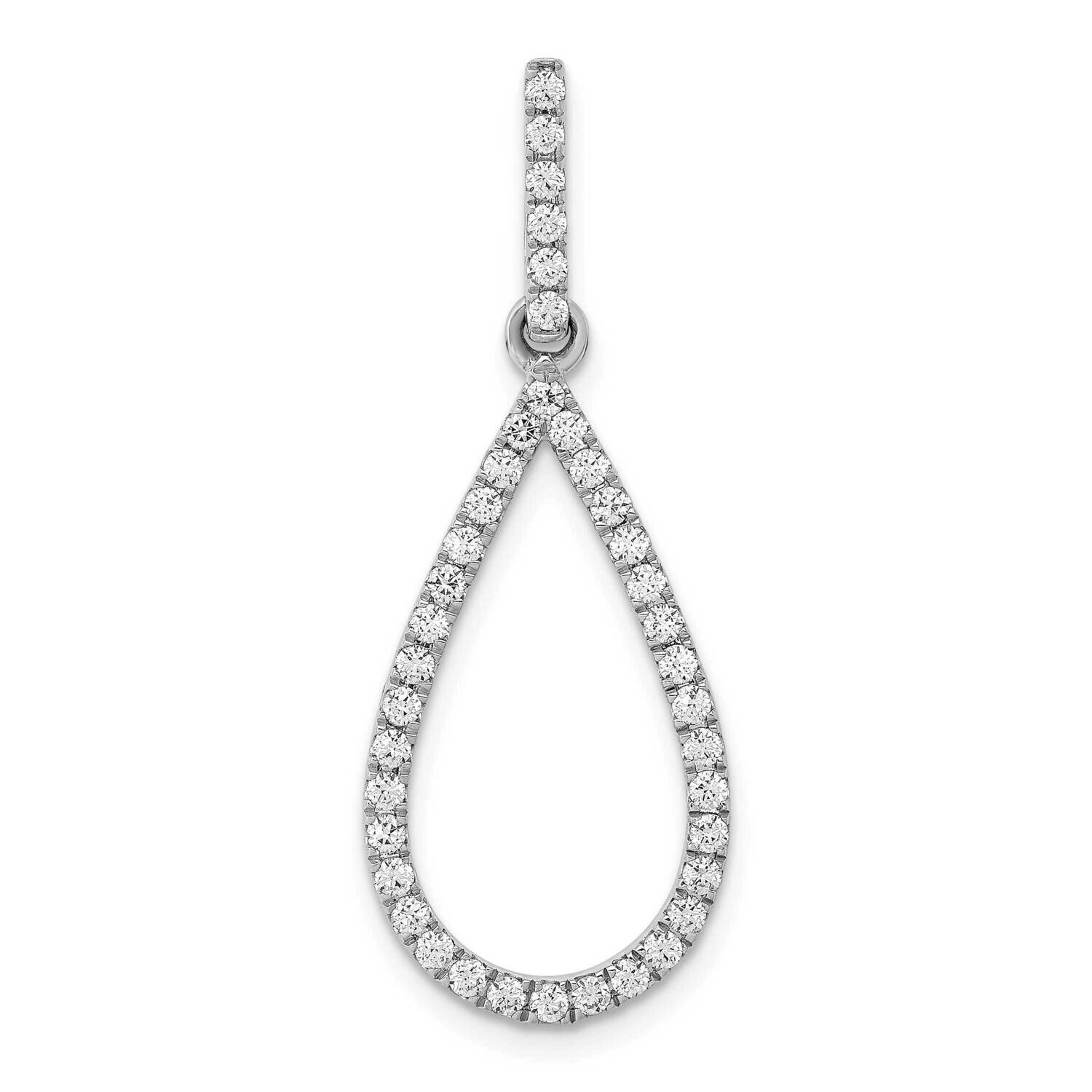 1/2Ct. Diamond Teardrop Pendant 14k White Gold PM3832-050-WA, MPN: PM3832-050-WA, 883957490175