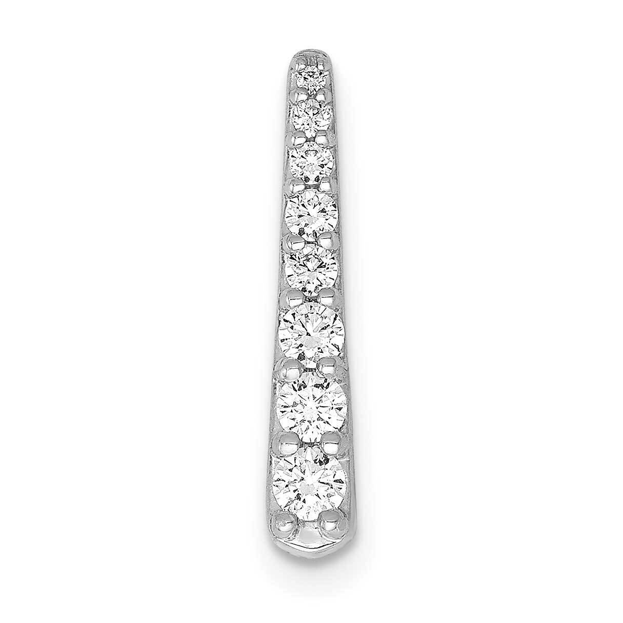 1/4Ct. Diamond Fancy Chain Slide 14k White Gold PM3872-025-WA