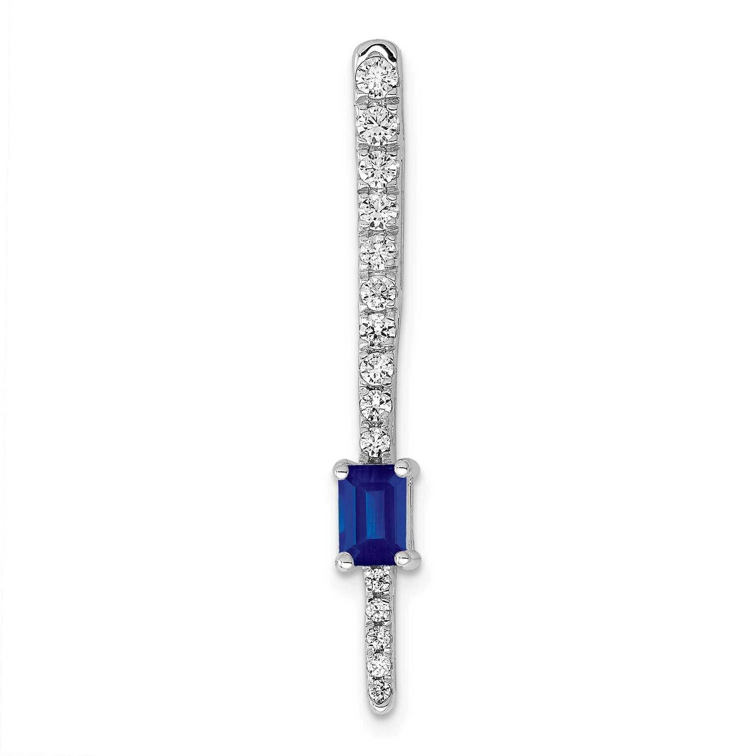 .29 Sapphire Fancy Chain Slide 14k White Gold Diamond PM3874-SA-055-WA, MPN: PM3874-SA-055-WA, 8839…