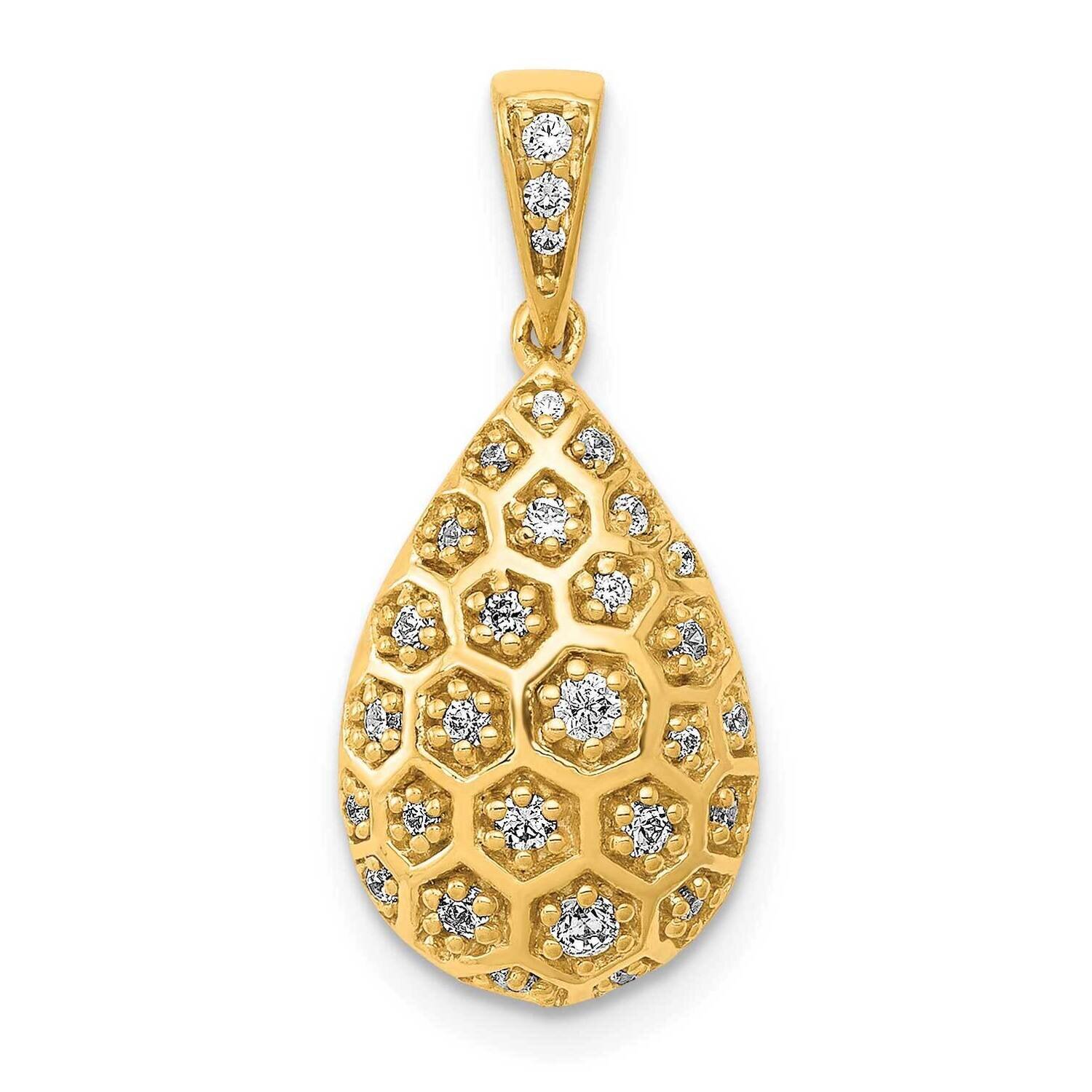 1/5Ct. Diamond Teardrop Honeycomb Chain Slide 14k Gold PM3891-020-YA, MPN: PM3891-020-YA, 883957292…