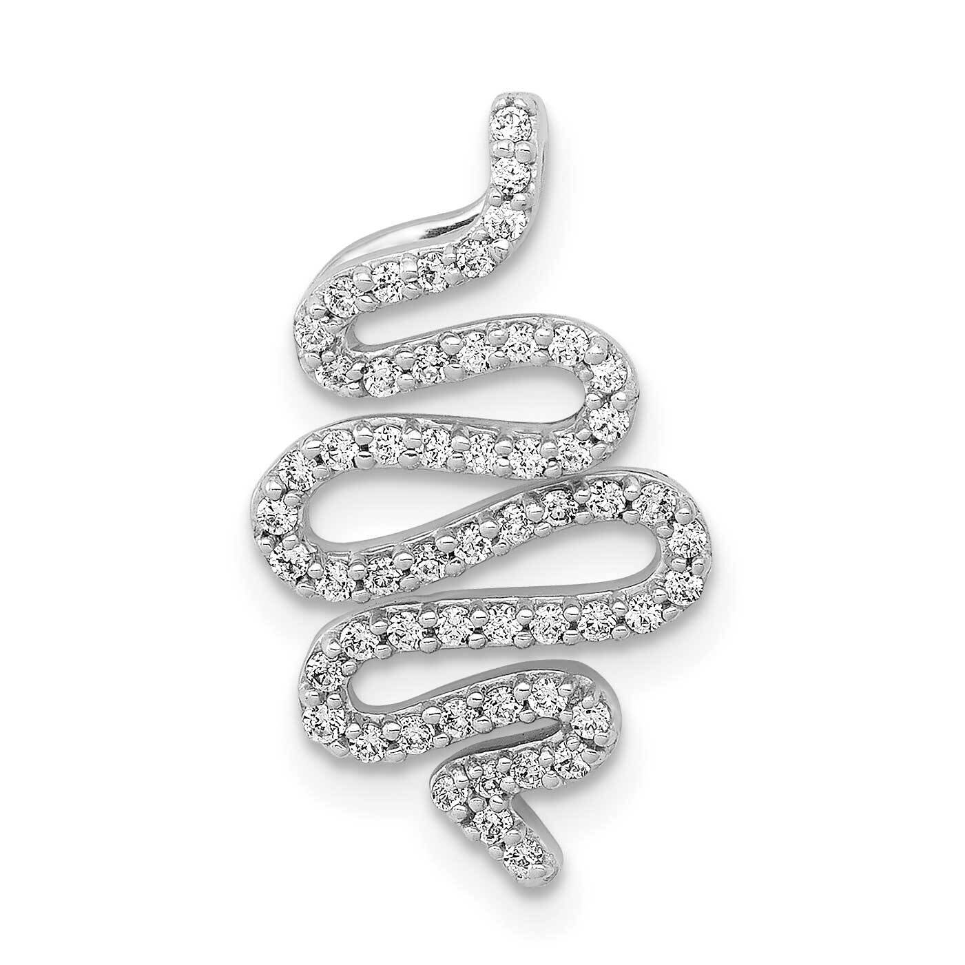1/3Ct. Diamond Fancy Curved Line Chain Slide 14k White Gold PM3896-030-WA