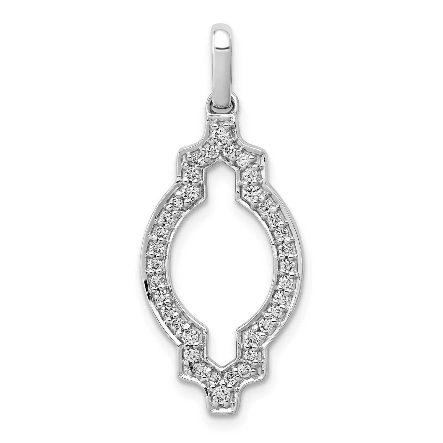 1/4Ct. Diamond Fancy Pendant 14k White Gold PM3927-025-WA, MPN: PM3927-025-WA, 883957503325