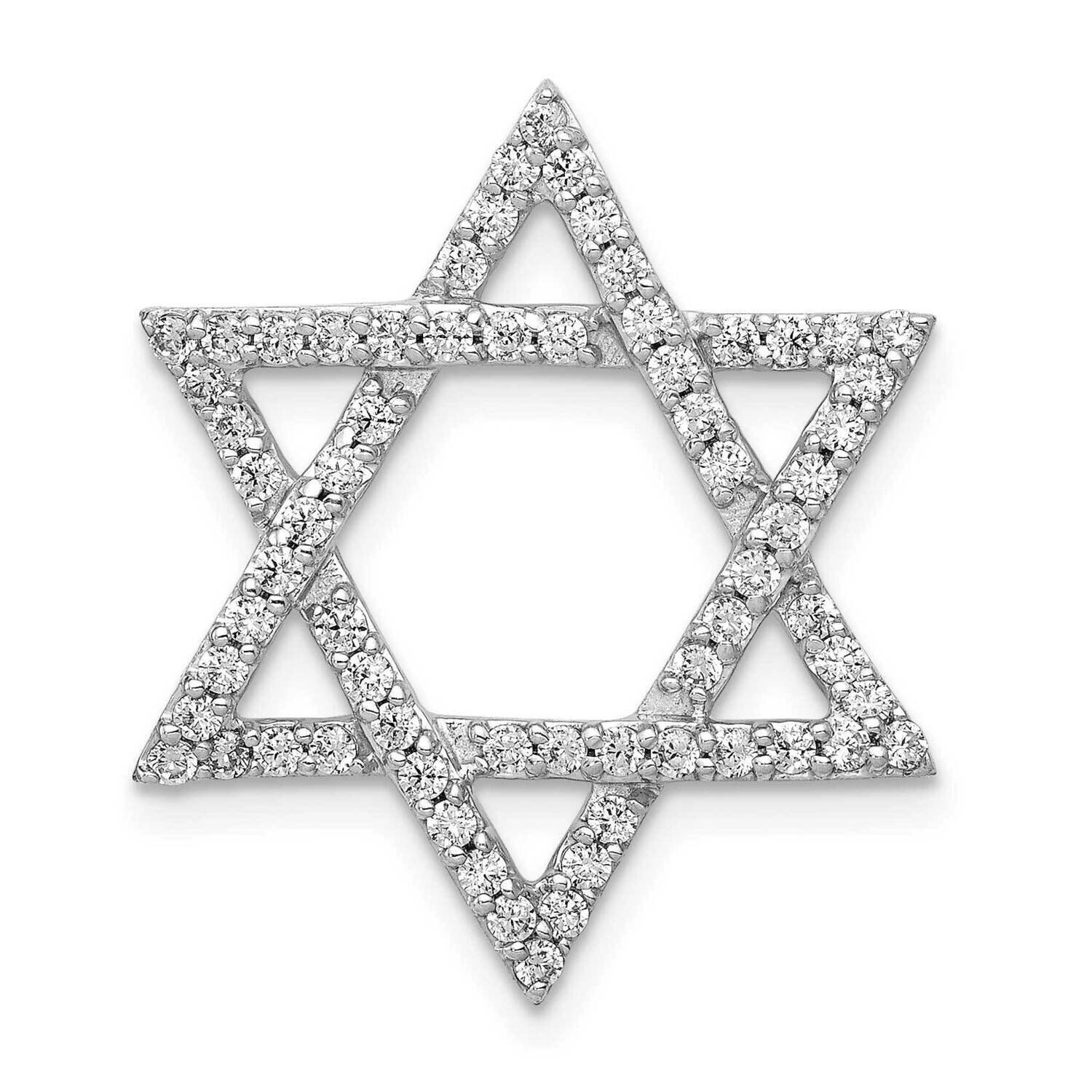 5/8Ct. Diamond Star Of David Chain Slide 14k White Gold PM3939-062-WA, MPN: PM3939-062-WA, 19690408…