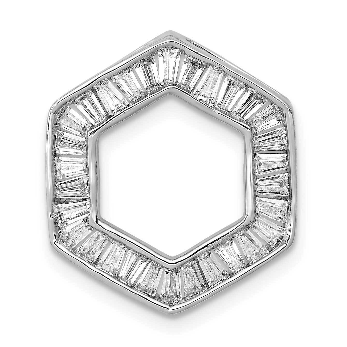 1/2Ct. Diamond Fancy Hexagon Chain Slide 14k White Gold PM3967-050-WA, MPN: PM3967-050-WA, 88395729…