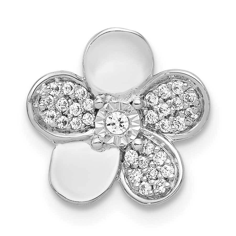 1/8Ct. Diamond Flower Chain Slide 14k White Gold PM3980-014-WA, MPN: PM3980-014-WA, 883957504087