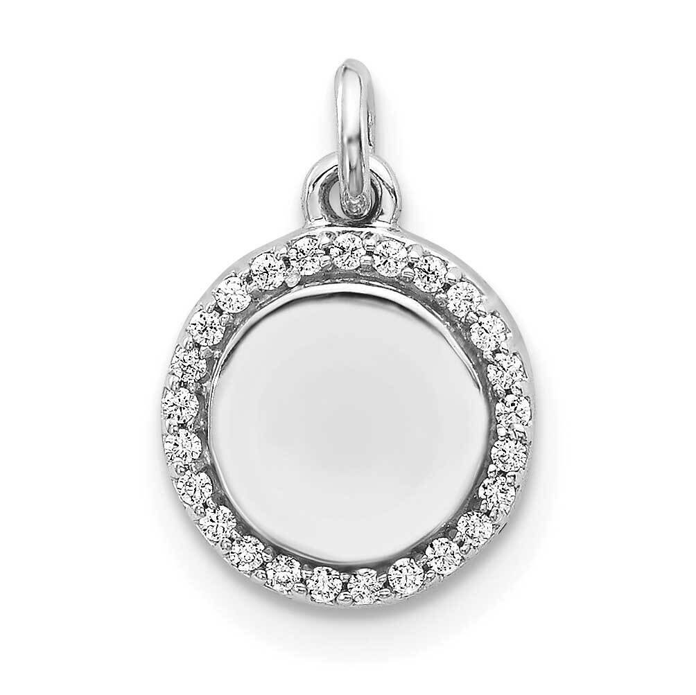 1/10Ct. Diamond Fancy Circle Pendant 14k White Gold PM3999-010-WA