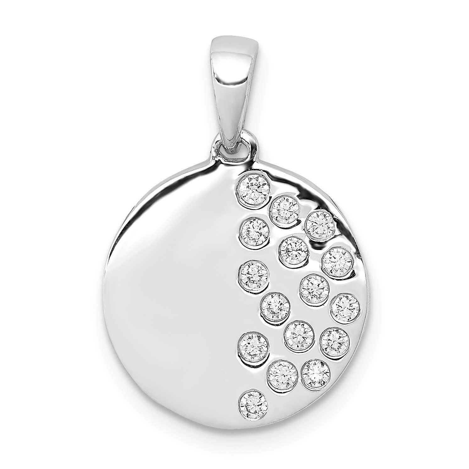 1/4Ct. Diamond Fancy Circle Pendant 14k White Gold PM4007-025-WA, MPN: PM4007-025-WA, 883957504759