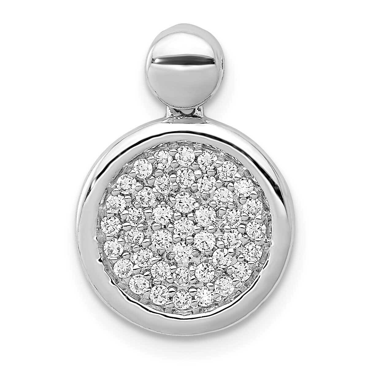 1/4Ct. Diamond Fancy Circle Pendant 14k White Gold PM4016-025-WA, MPN: PM4016-025-WA, 883957669953