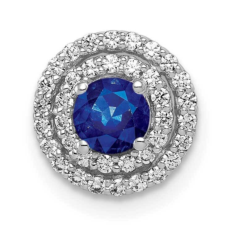 1/5Ct. Diamond &amp; .25 Sapphire Chain Slide 14k White Gold PM4021-SA-020-WA, MPN: PM4021-SA-020-WA, 8…