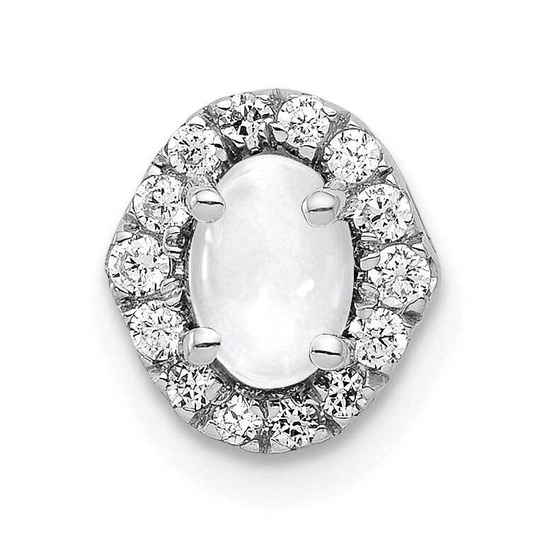 Cabochon .73 White Topaz Chain Slide 14k White Gold Diamond PM4035-WT-012-WA, MPN: PM4035-WT-012-WA…
