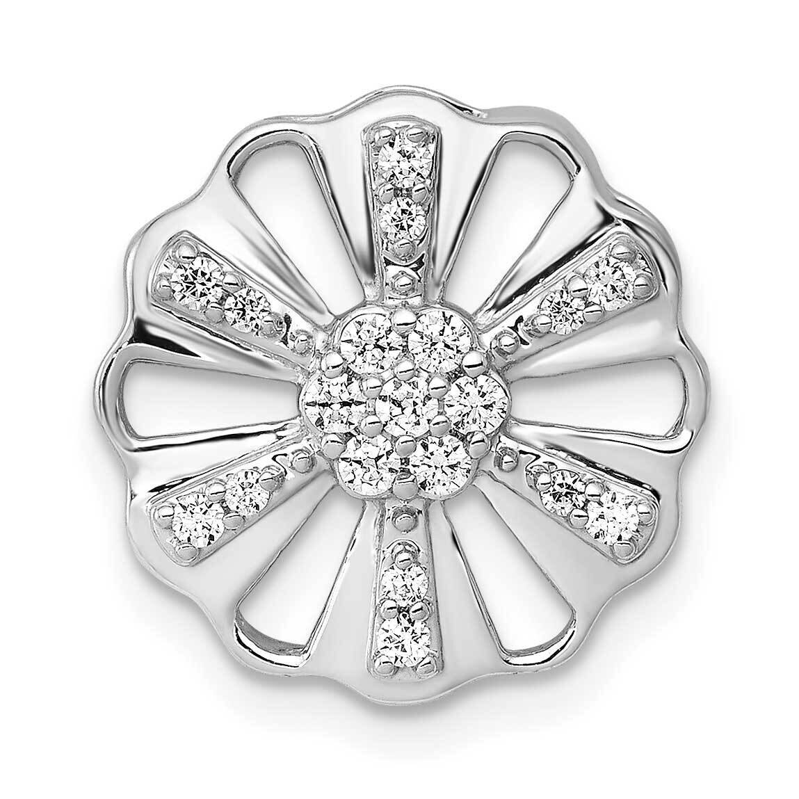 1/5Ct. Diamond Fancy Floral Chain Slide 14k White Gold PM4047-020-WA, MPN: PM4047-020-WA, 883957505…