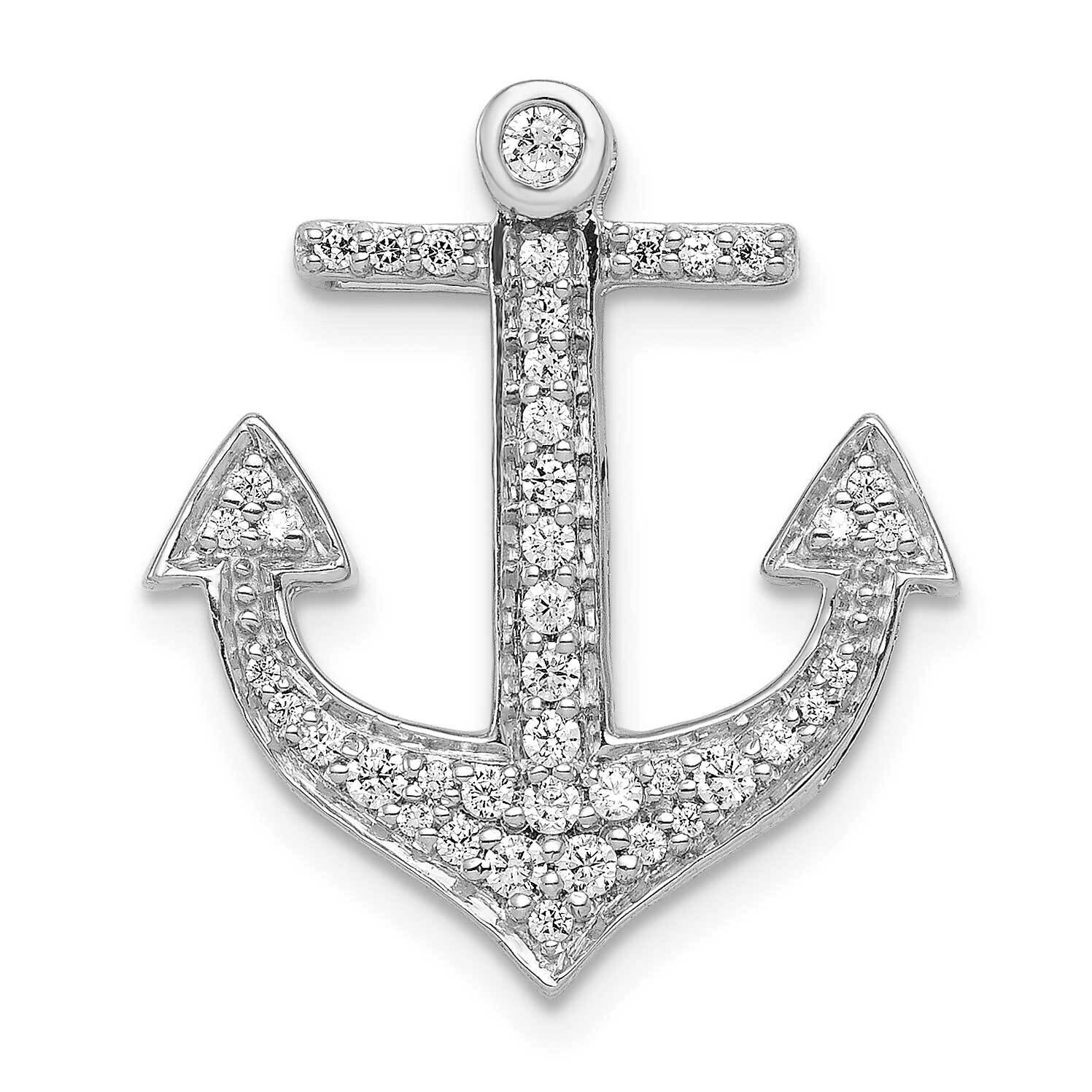 1/4Ct. Diamond Anchor Pendant 14k White Gold PM4054-025-WA, MPN: PM4054-025-WA, 883957296067