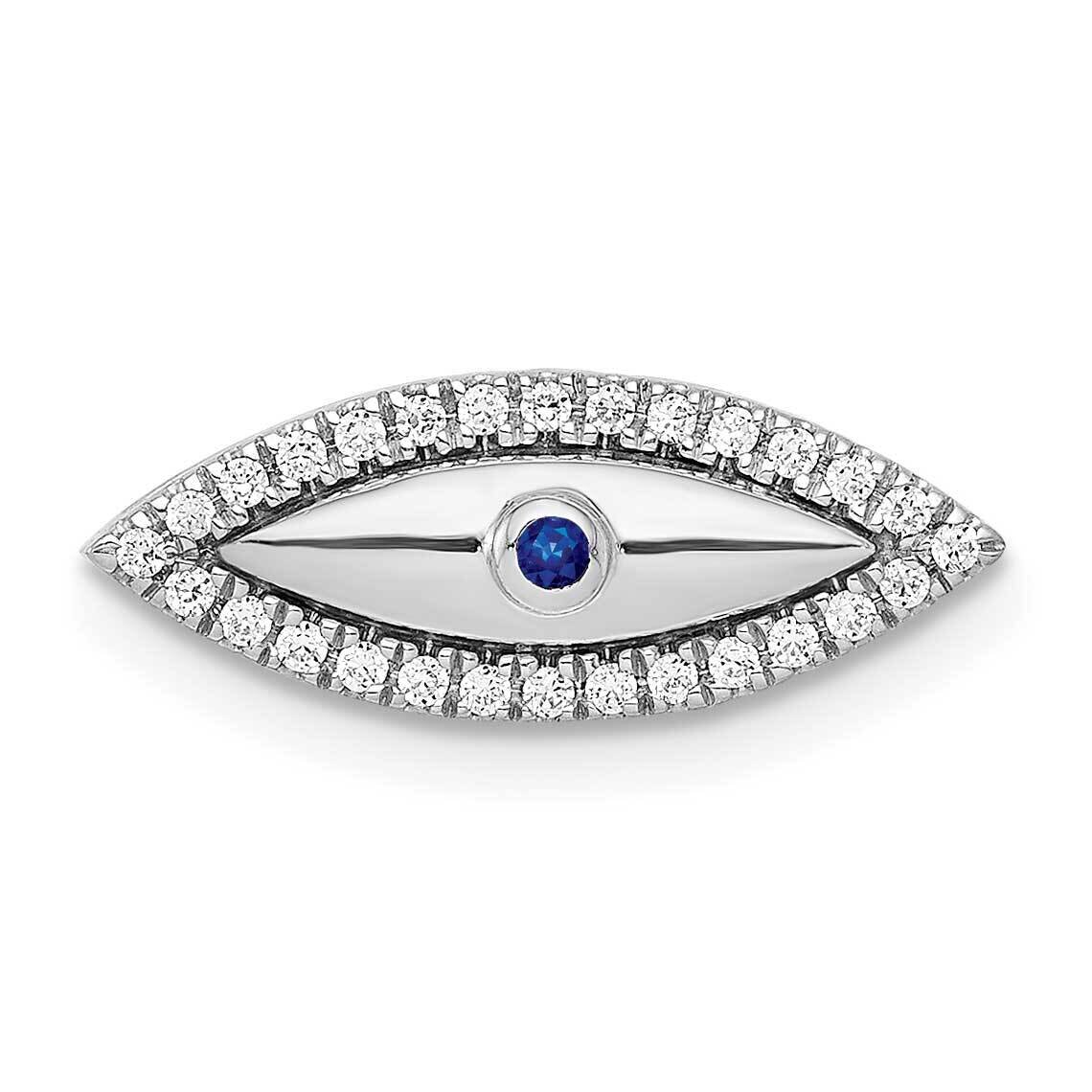 Sapphire Evil Eye Chain Slide 14k White Gold Diamond PM4079-010-WA, MPN: PM4079-010-WA, 883957296395