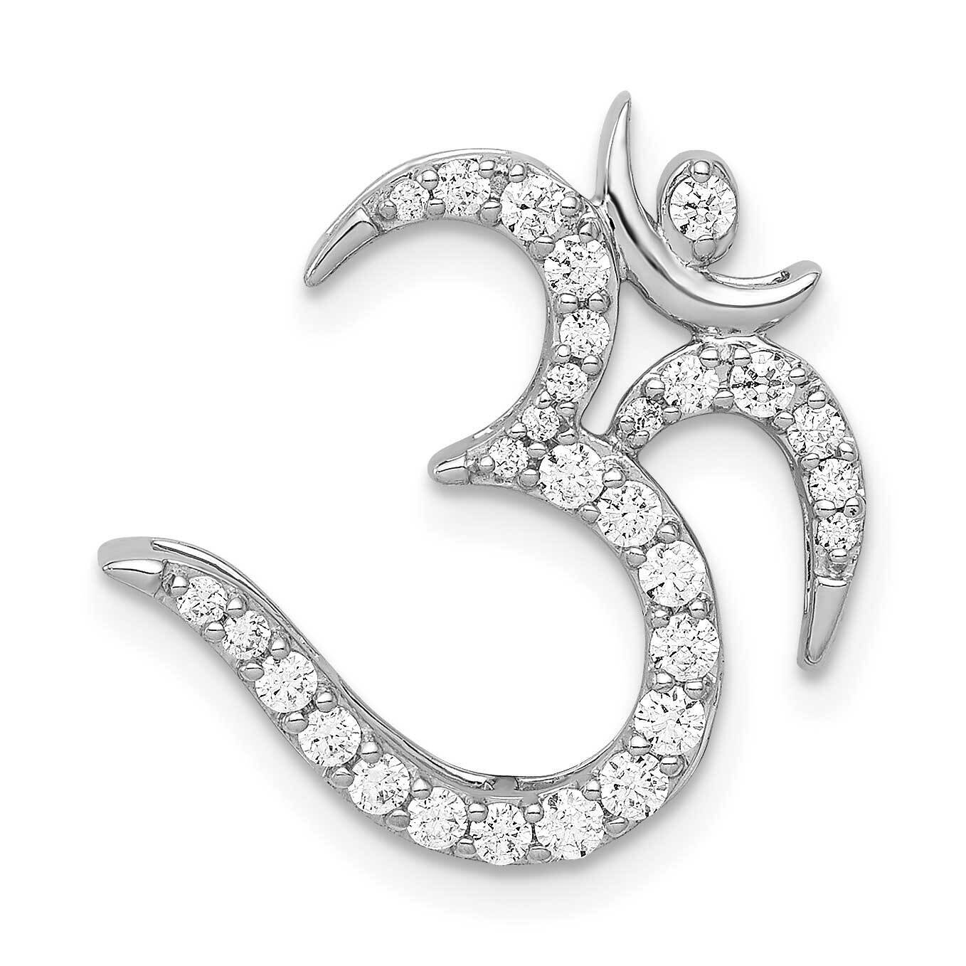 3/8Ct. Diamond Om Symbol Chain Slide 14k White Gold PM4094-040-WA, MPN: PM4094-040-WA, 883957296456