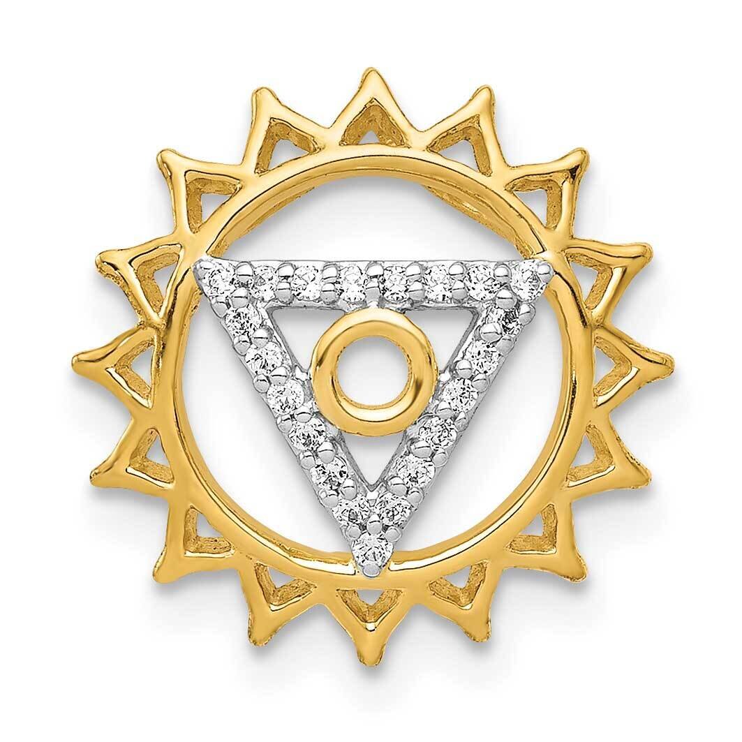 1/10Ct. Diamond Vishuddha/Throat Chakra Chain Slide 14k Gold PM4097-010-YA